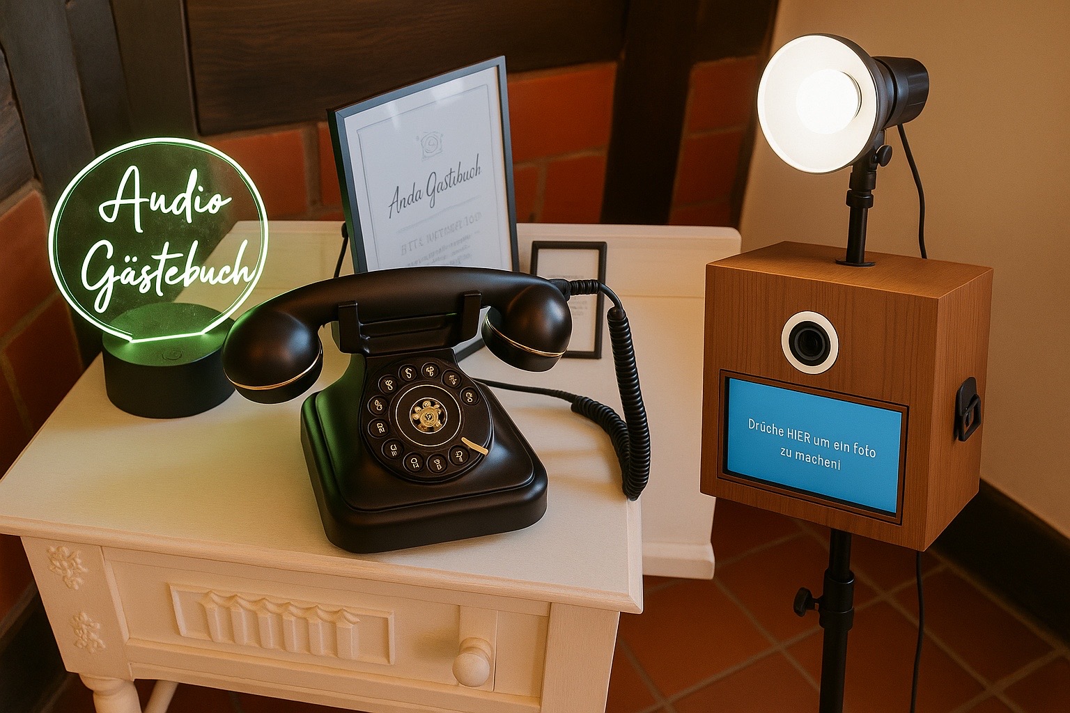 Audio Gästebuch Retro Telefon