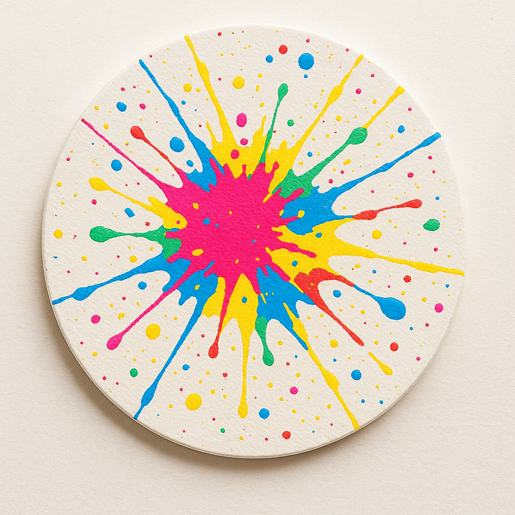 Jubel Farbschleuder buntes Kunstwerk